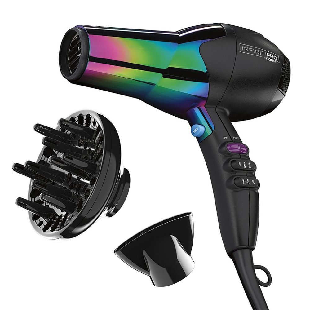 InfinitiPRO by Ionic Hair Dryers, Rainbow with Concentrator and Diffuser 490R